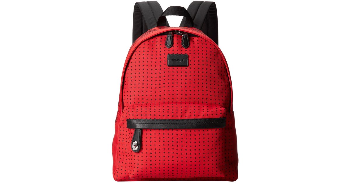 red coach backpack