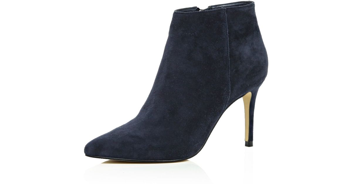 navy pointed boots
