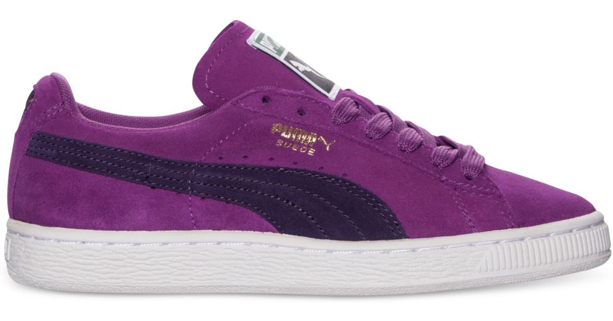 PUMA Women'S Suede Classic Casual Sneakers From Finish Line in Purple ...