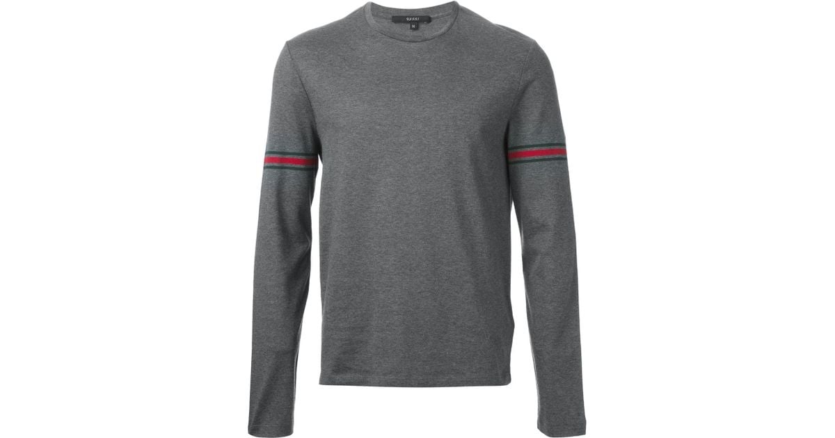 Gucci Long Sleeve T-Shirt in Gray for Men | Lyst