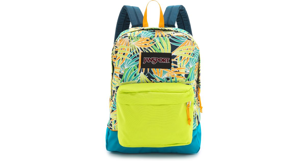 lime green jansport backpack