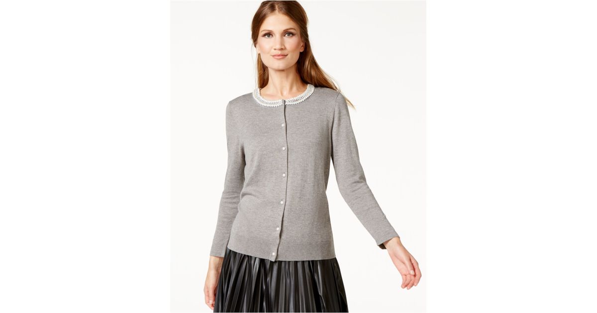 macy's august silk cardigan