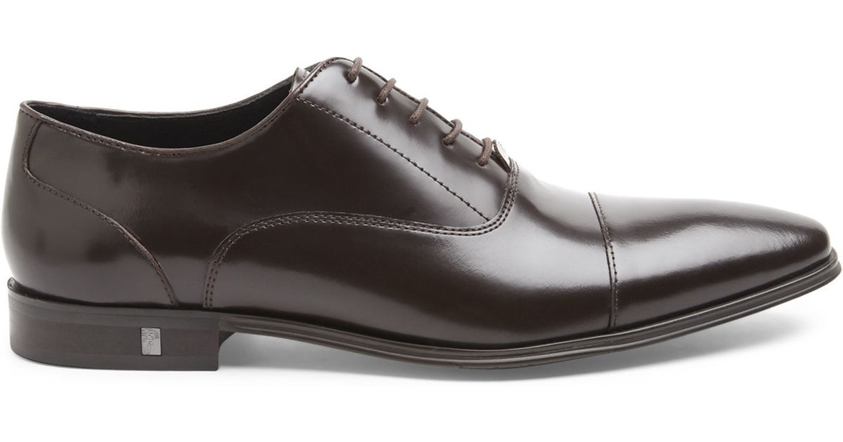 dark brown cap toe