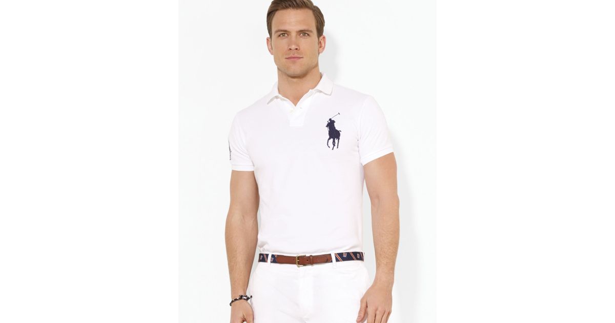white big pony polo shirt