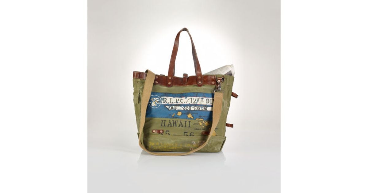 ralph lauren canvas tote handbags
