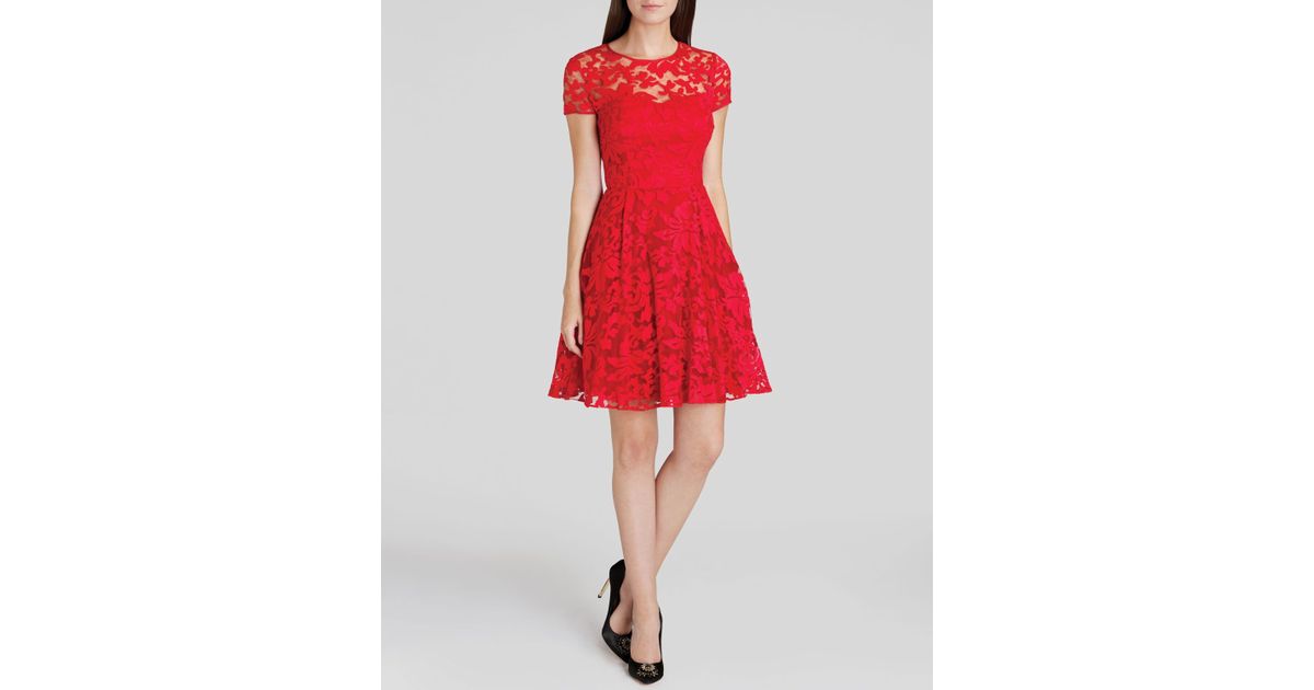 ted baker red floral dress