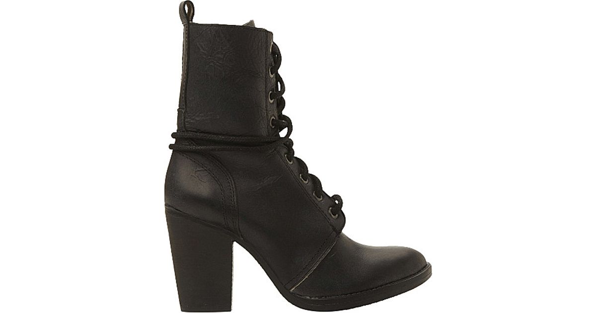 steve madden lace up boot heels