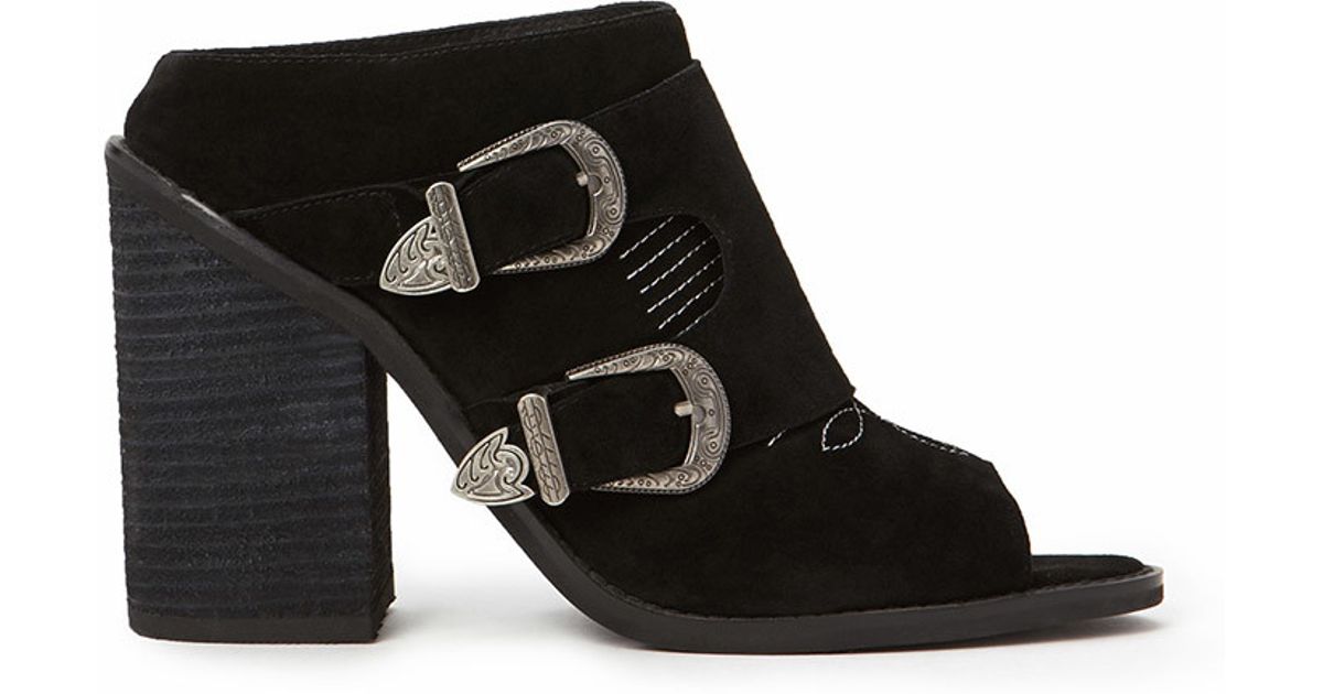 Forever 21 Nightwalker Blind Western Mule in Black Lyst