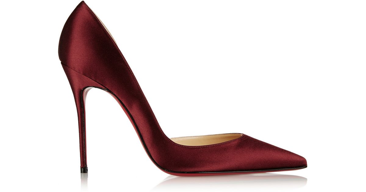 christian louboutin satin d orsay pumps