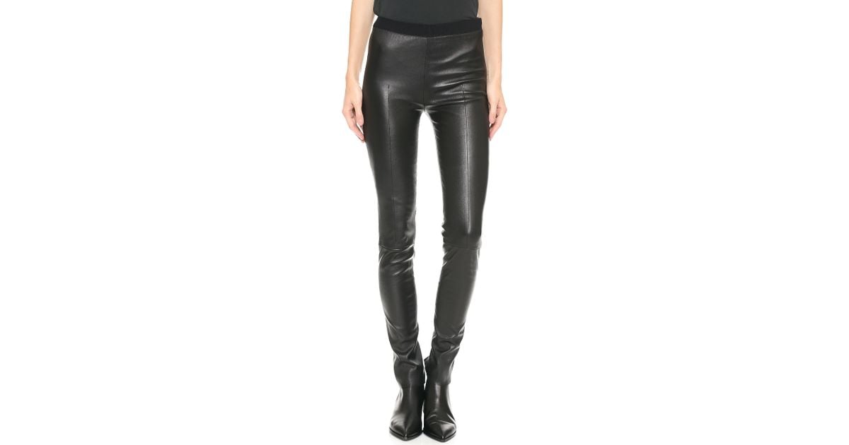 Acne Studios Clean Leather Pants Black Lyst