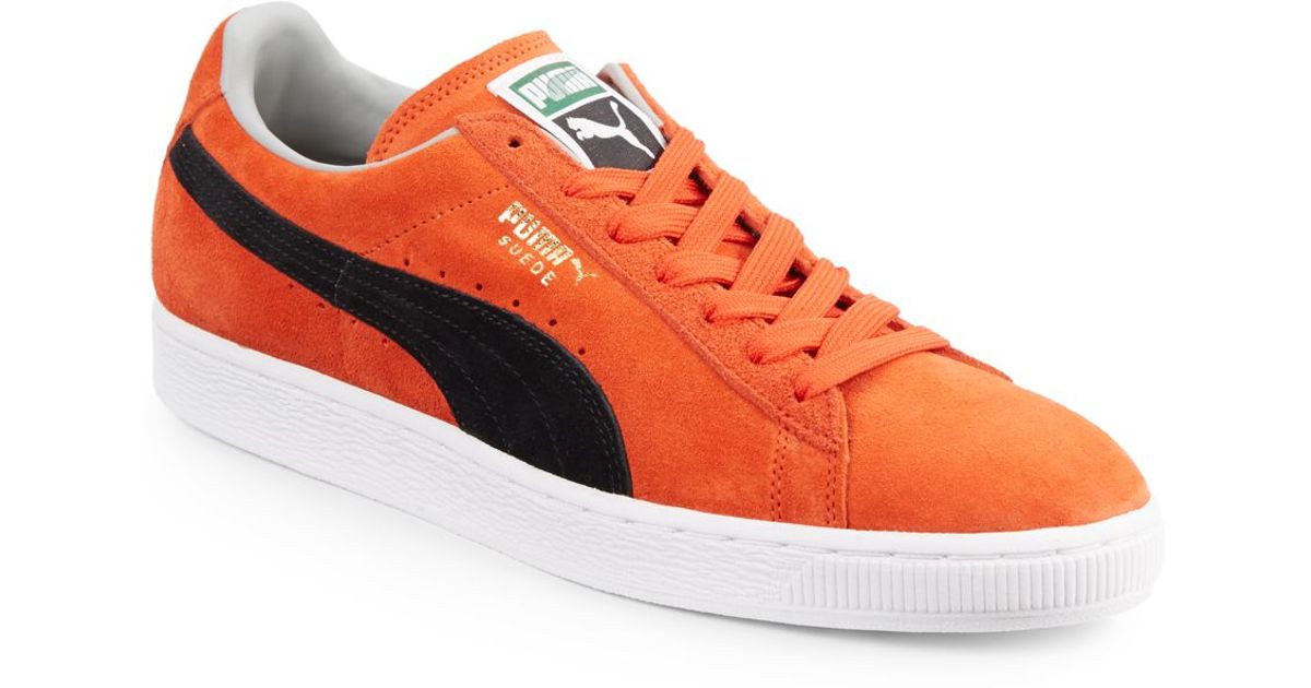 PUMA Suede Classic Sneakers in Orange for Men | Lyst