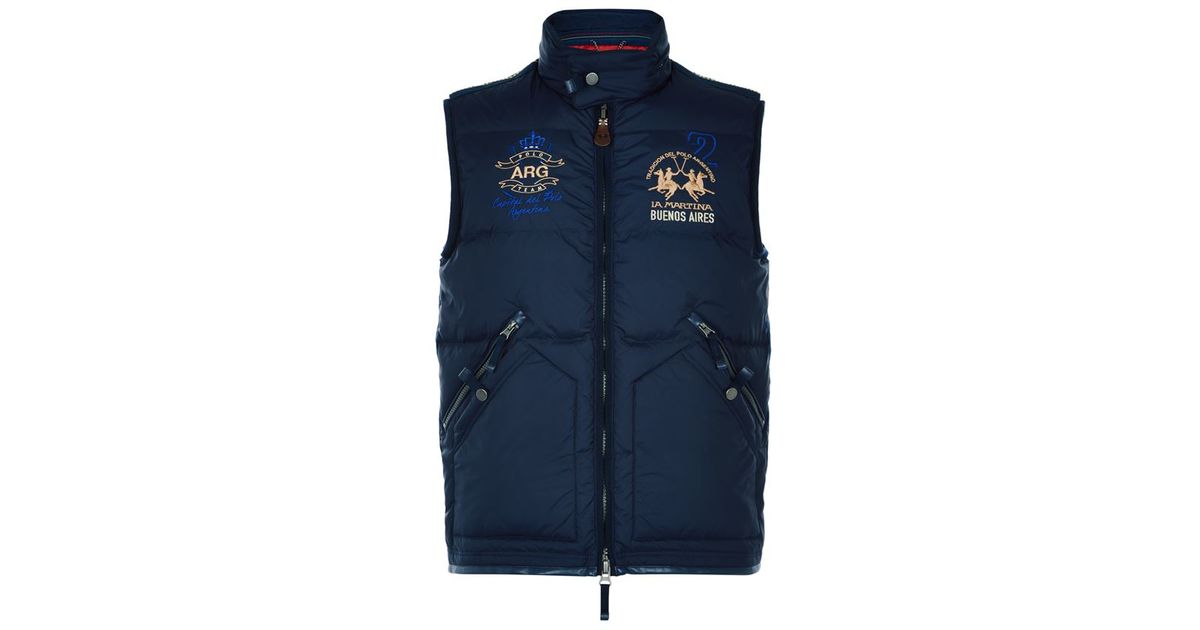 La Martina Buenos Aires Down Gilet in Blue for Men | Lyst Canada