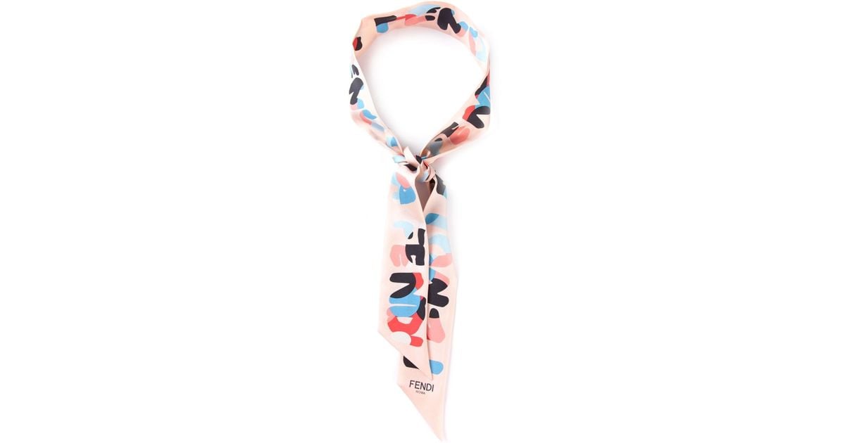 Fendi 'Signature Twilly' Scarf in Pink