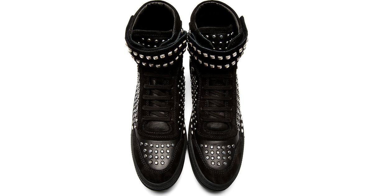diesel black gold high top sneakers