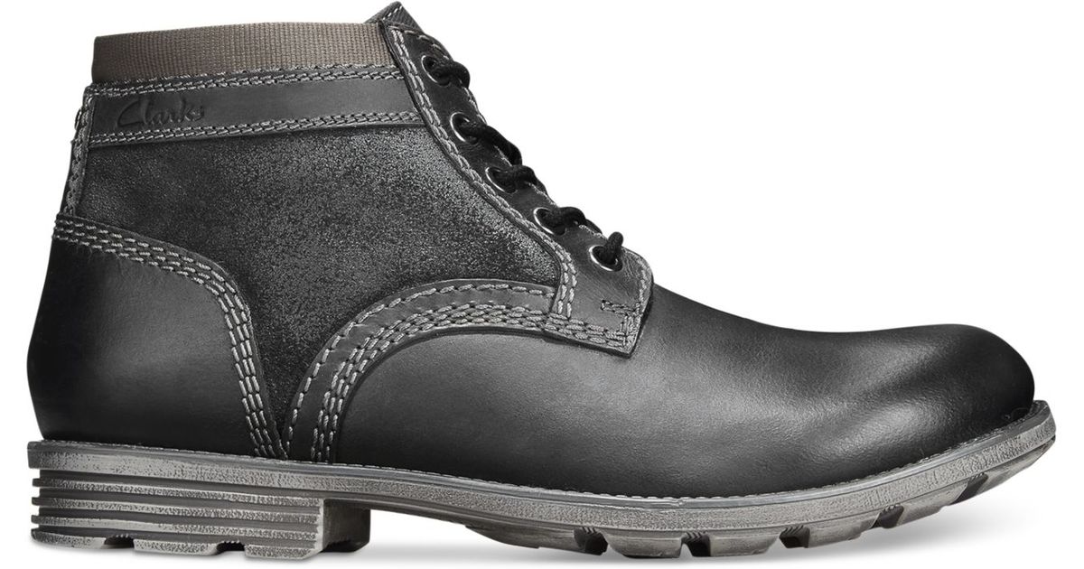 clarks mens black work shoes