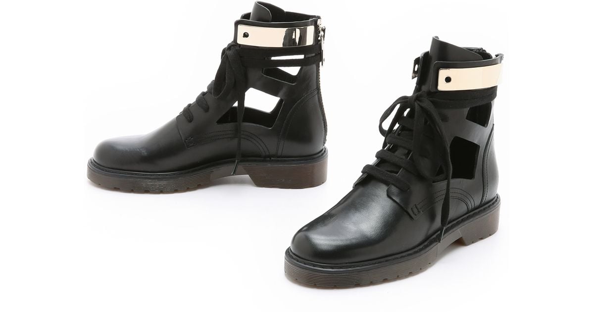 cut out combat boots