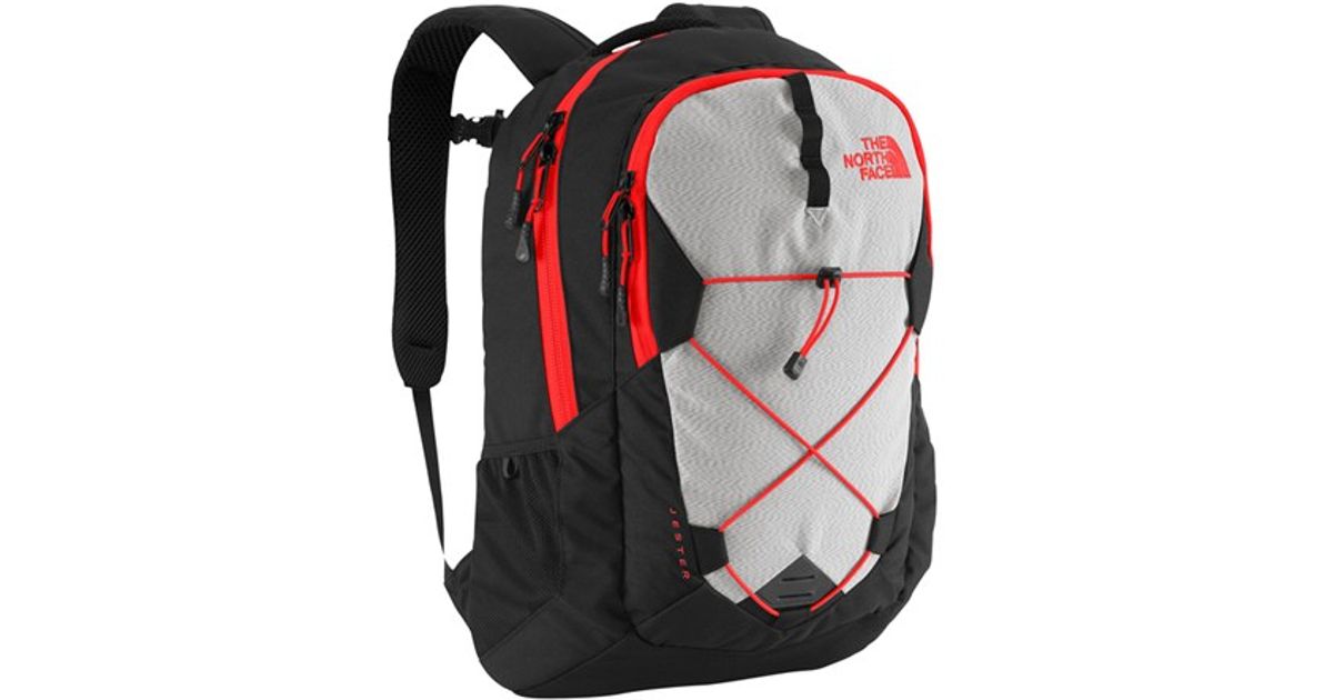 north face backpack black and red