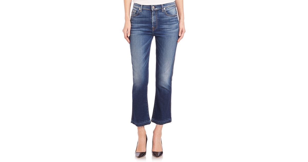 7 for all mankind cropped bootcut jeans