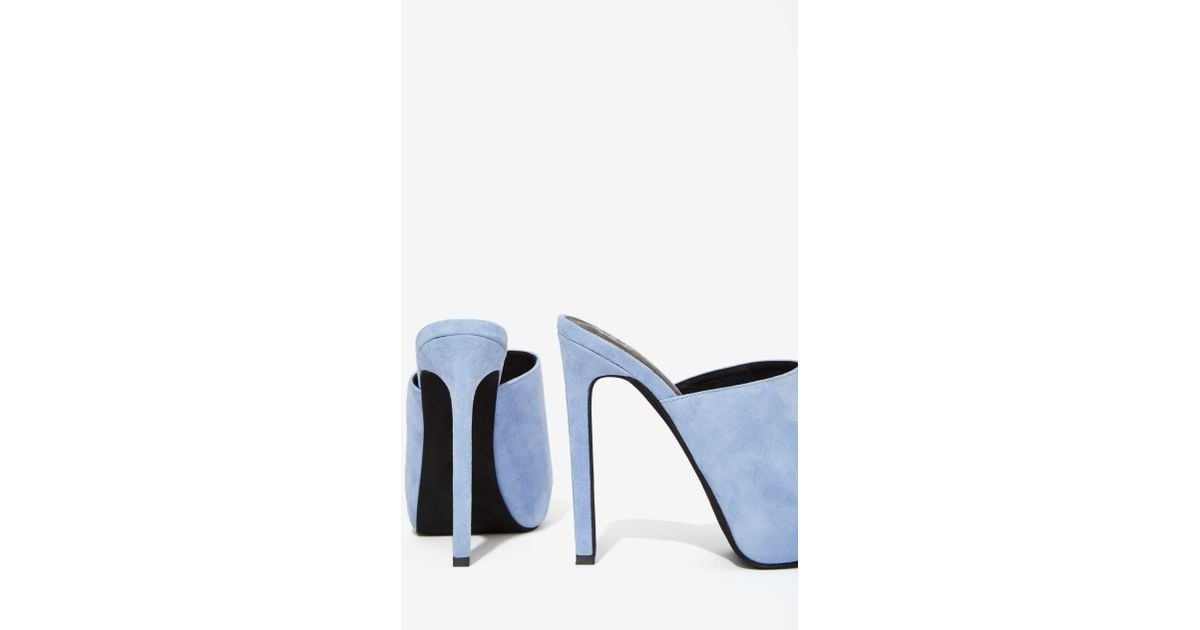 powder blue suede heels