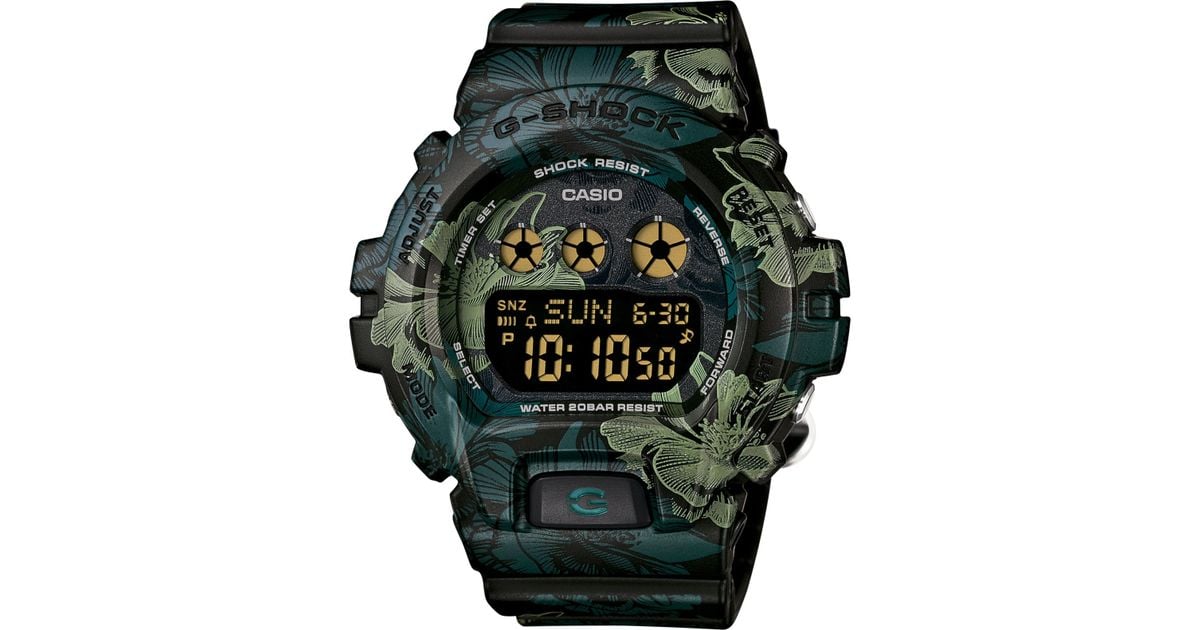 g shock floral green
