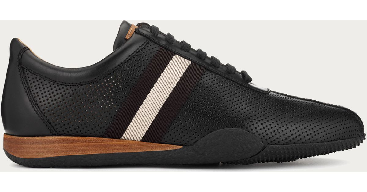 bally frenz perforated leather sneakers