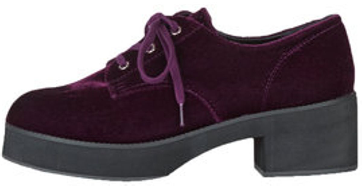 purple velvet shoes