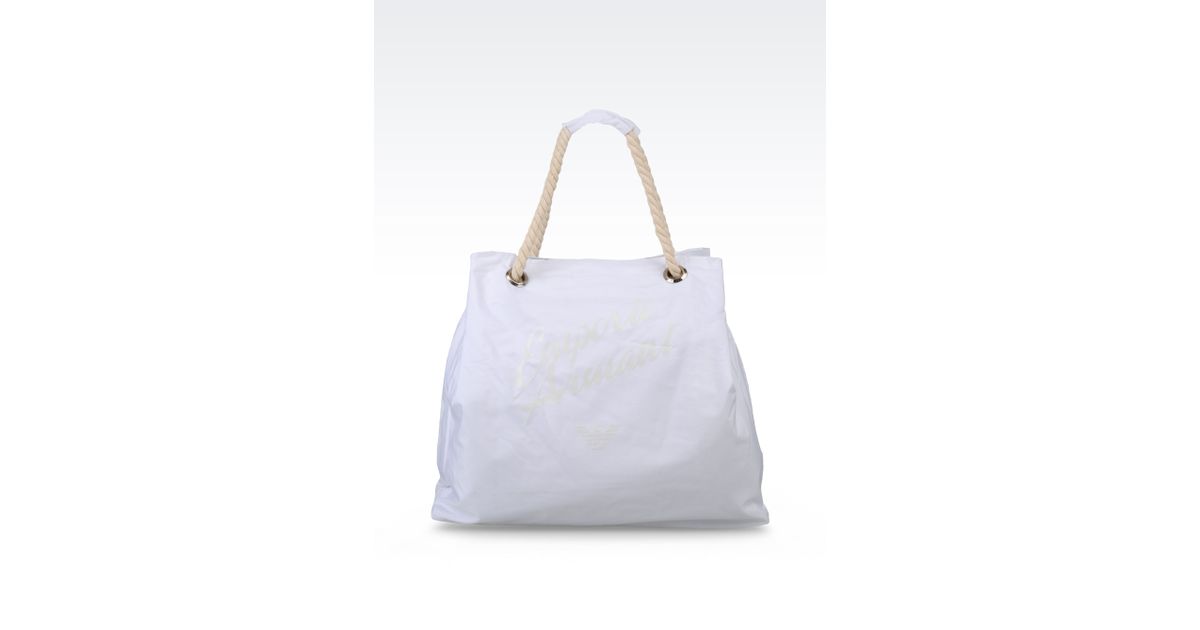 emporio armani beach bag