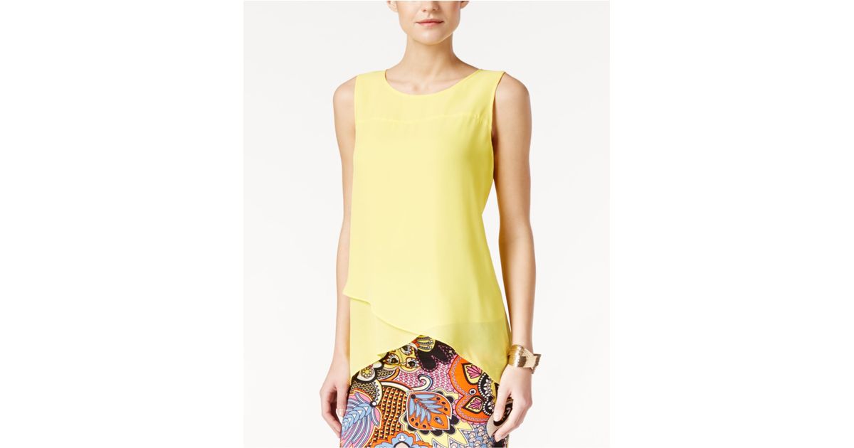 chiffon asymmetrical top