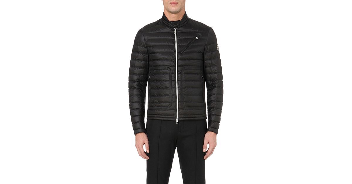 Moncler Picard Quilted Motorcycle Jacket In Black For Men Lyst