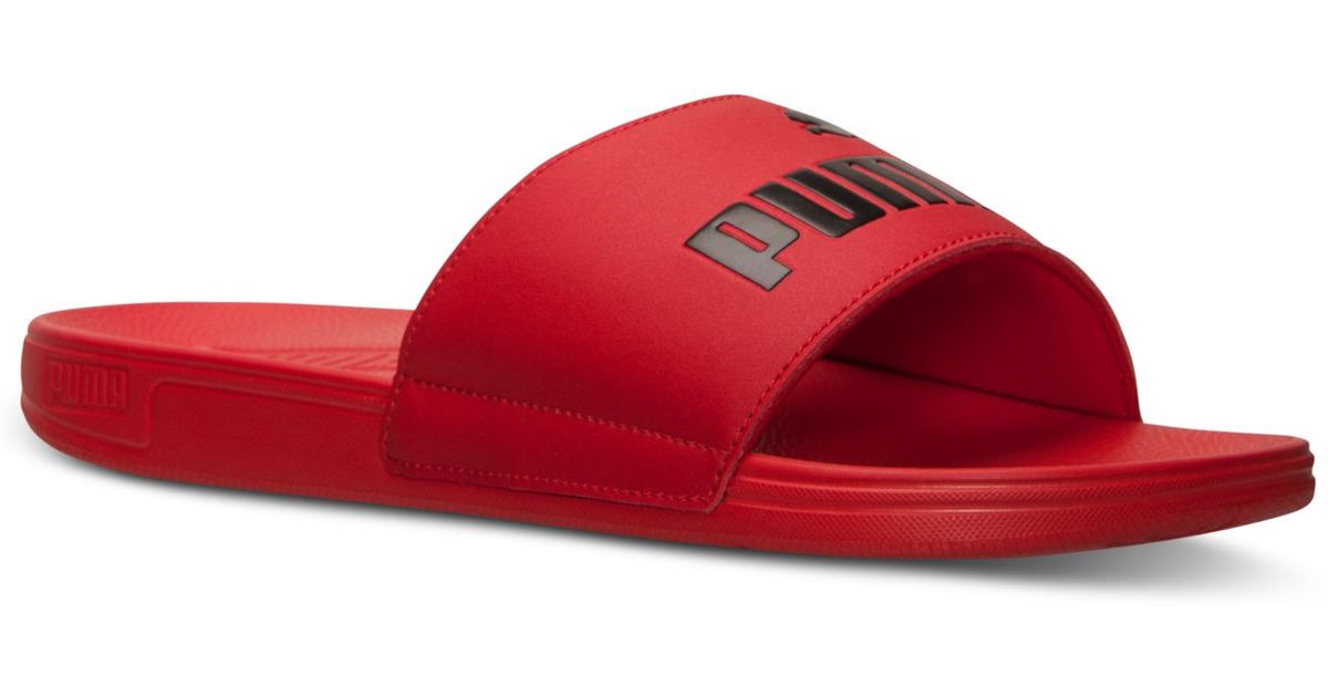 puma red sandals