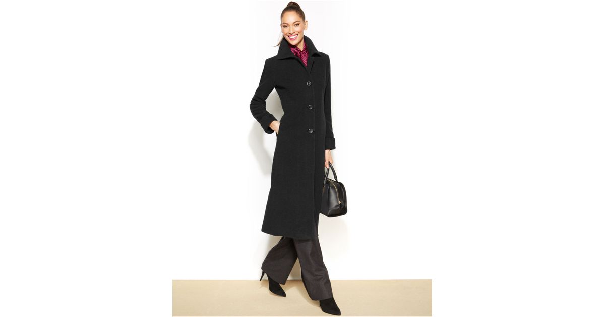 Jones New York Womens Long Wool Coat