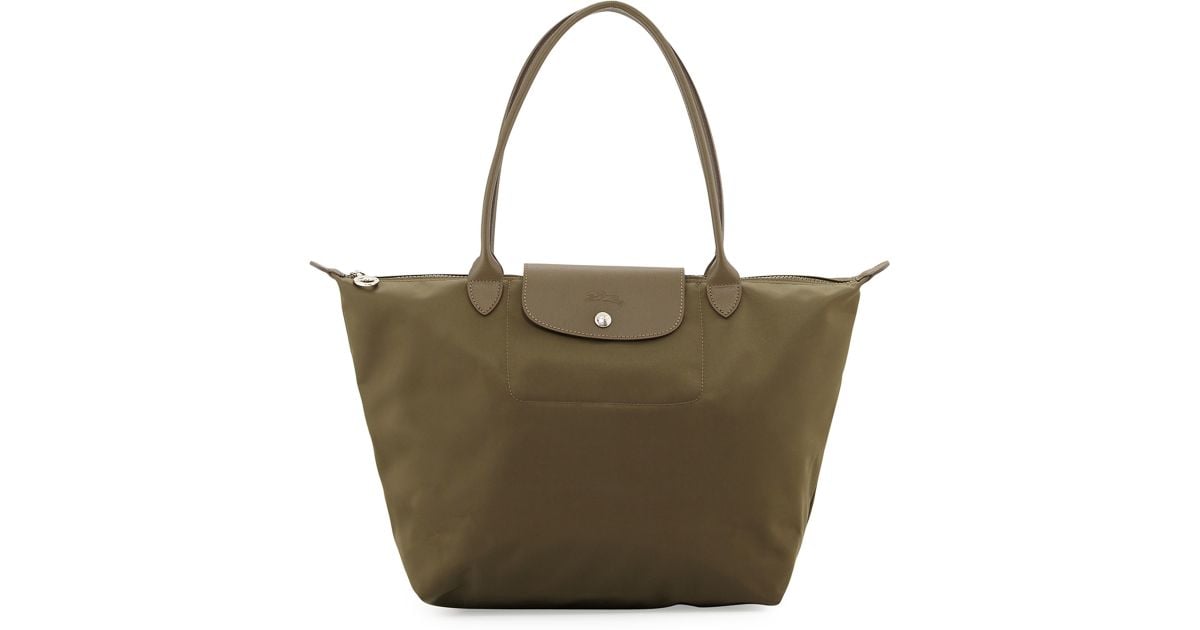 Lyst Longchamp Le Pliage Neo Large Nylon Shoulder Tote Bag In Green