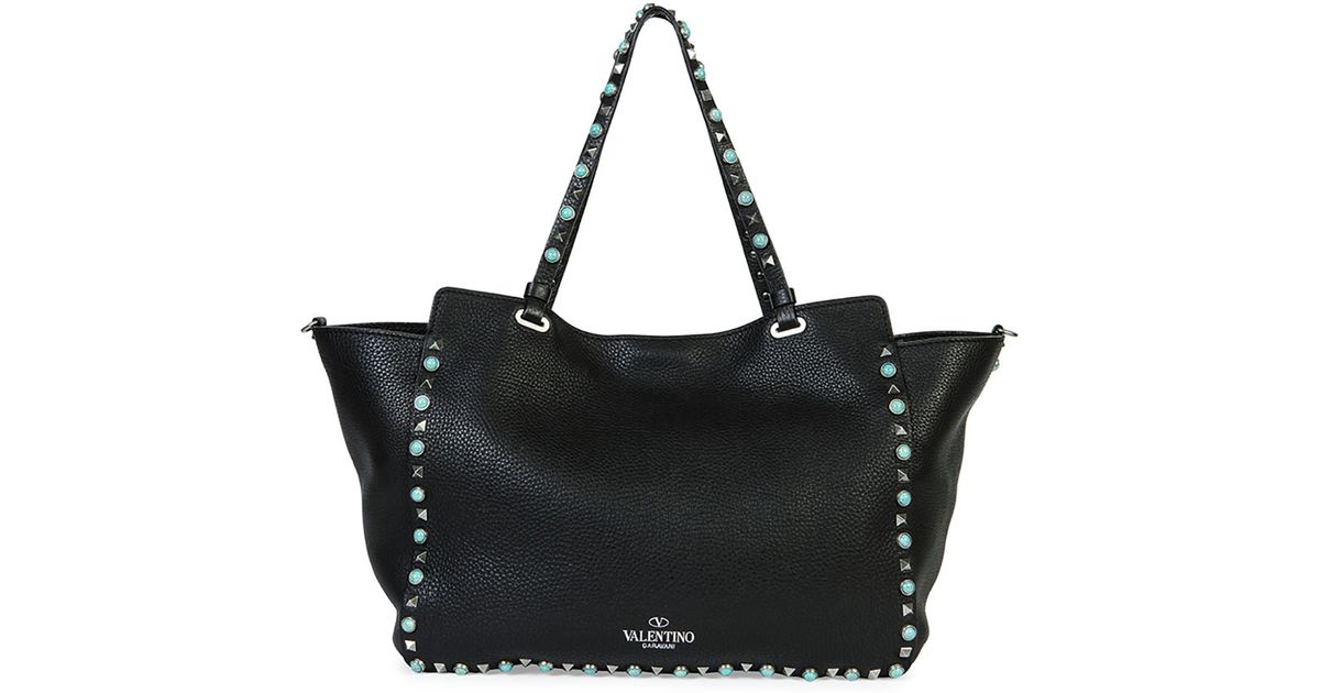 valentino studded tote bag