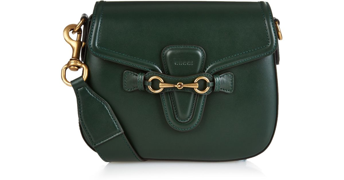 Gucci Lady Web Medium Leather Cross-body Bag in Green | Lyst Canada