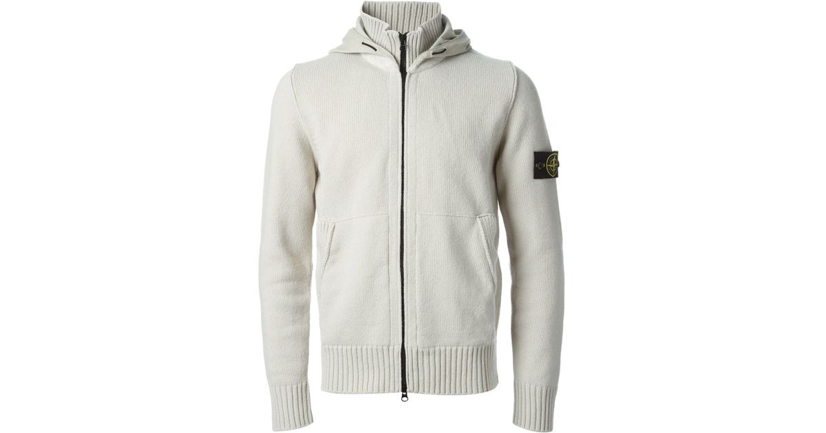 stone island knit hoodie