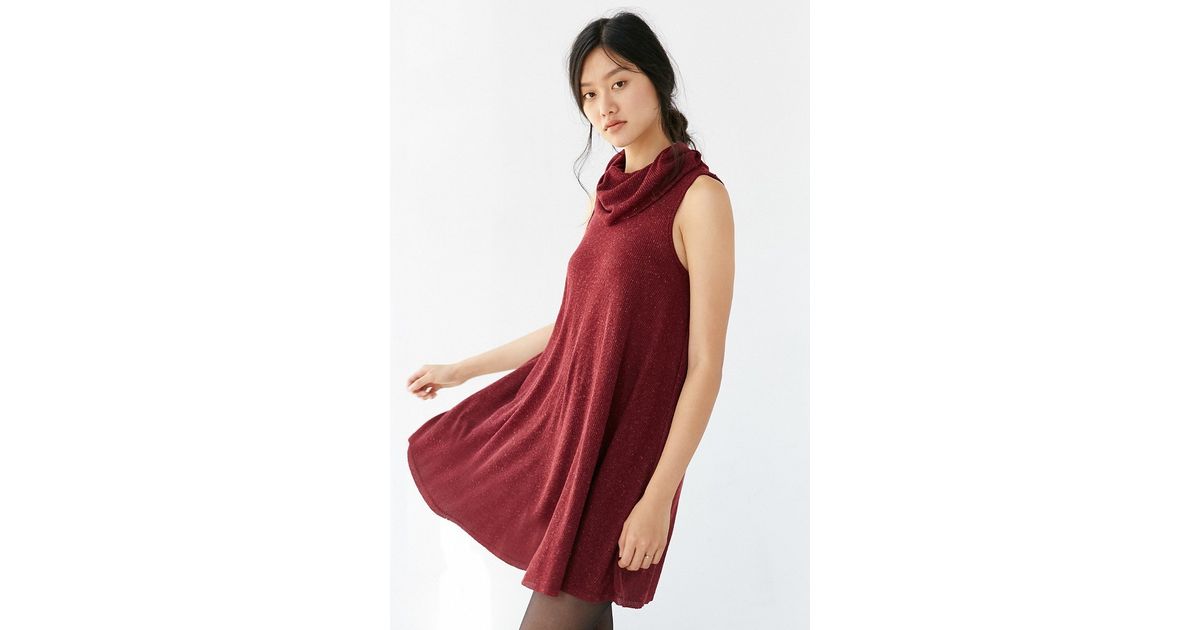 cowl neck swing dress