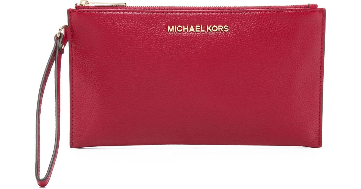 michael kors red clutch