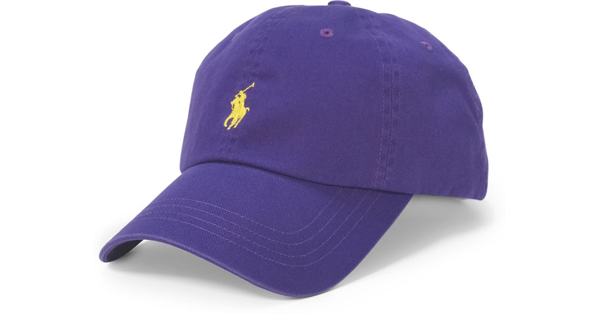 purple polo cap