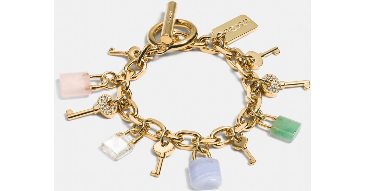 Designer CC Lock Charm Bracelet