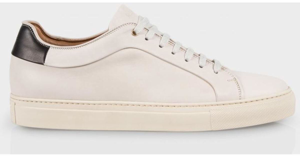 white Leather 'basso' Trainers 