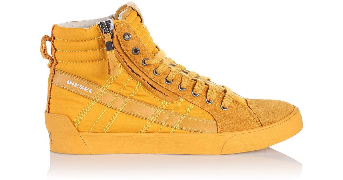 yellow diesel sneakers
