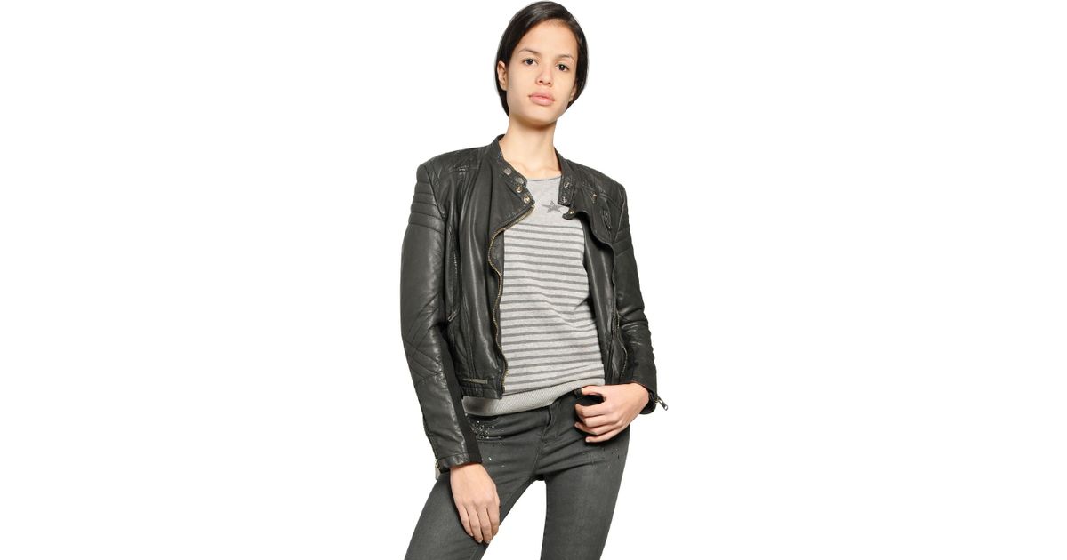 Superdry Black Angel Nappa Leather Biker Jacket
