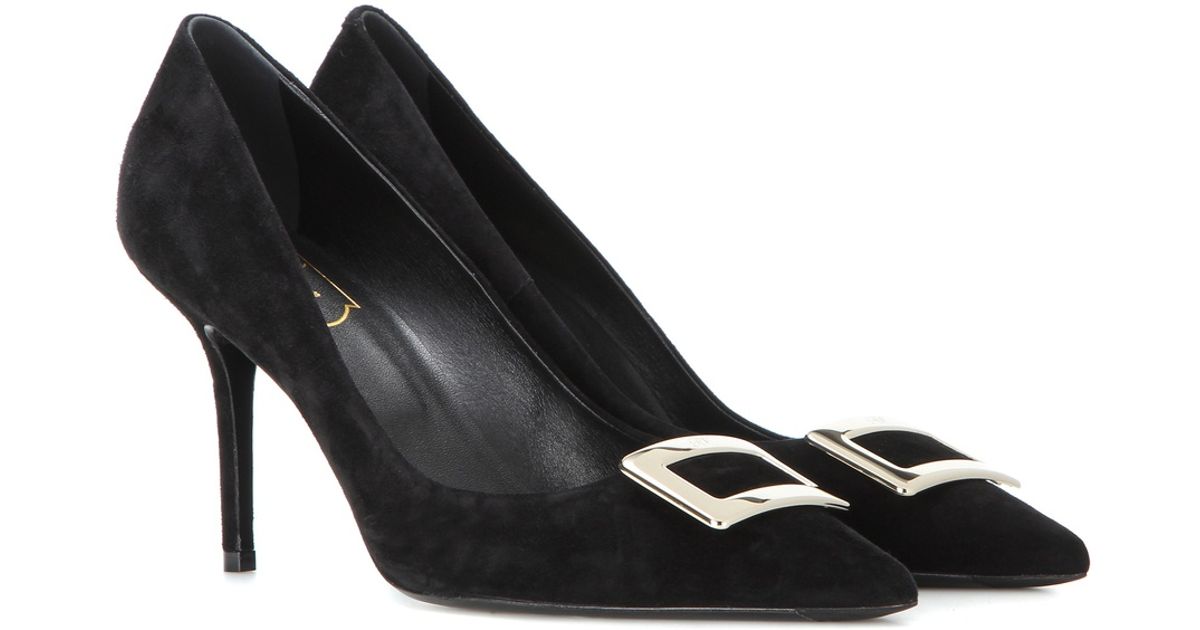 roger vivier suede pumps