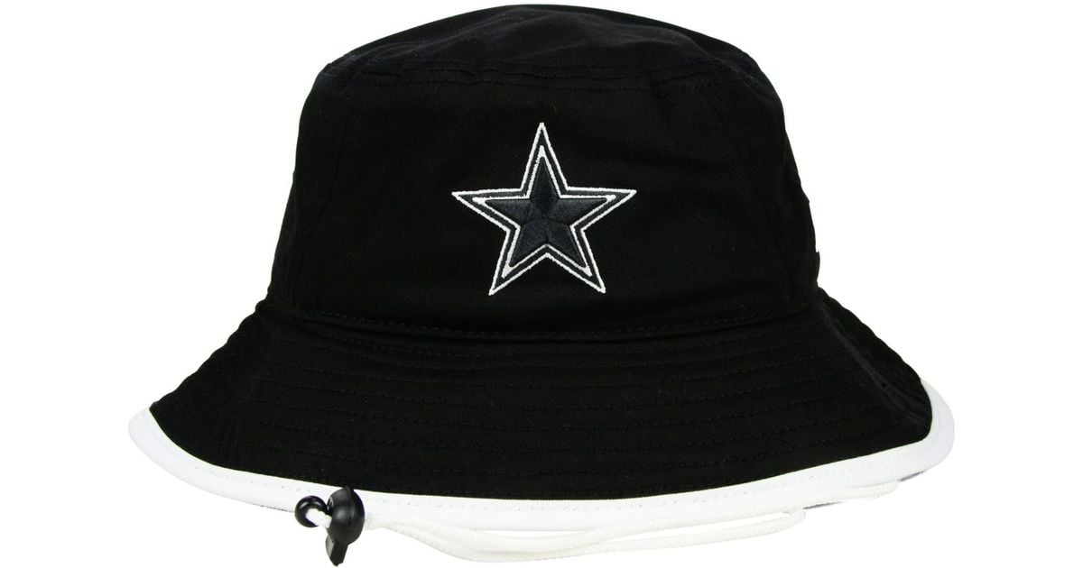 KTZ Dallas Cowboys Black White Bucket Hat for Men