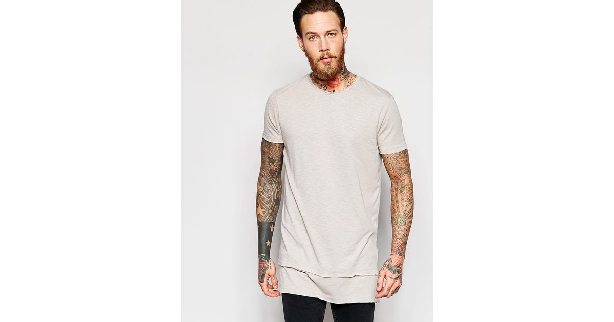 raw edge hem shirt