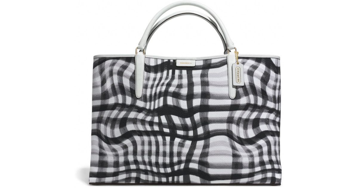 coach gingham tote