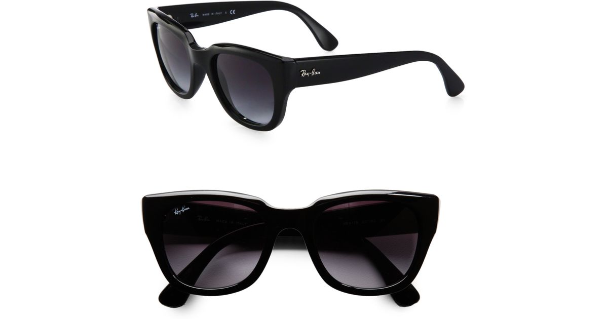 Ray-Ban Cats Eye Acetate Sunglasses in Black | Lyst