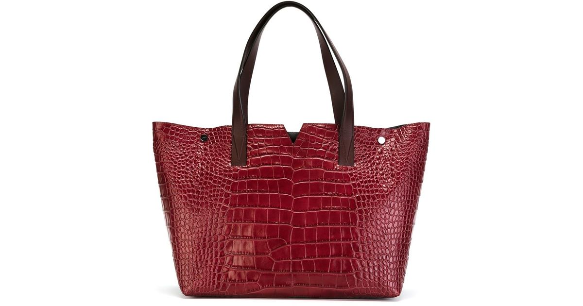 crocodile tote bag