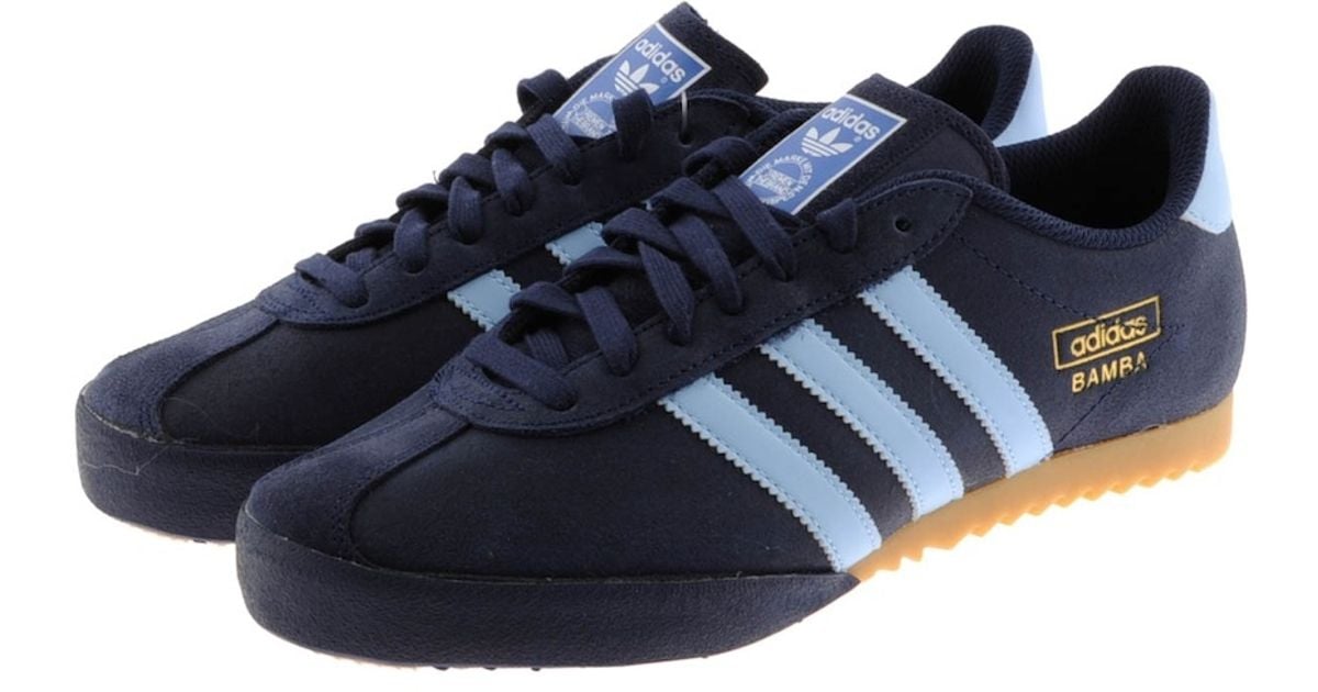 adidas Lace Originals Bamba Trainers New in Navy (Blue) for Men - Lyst