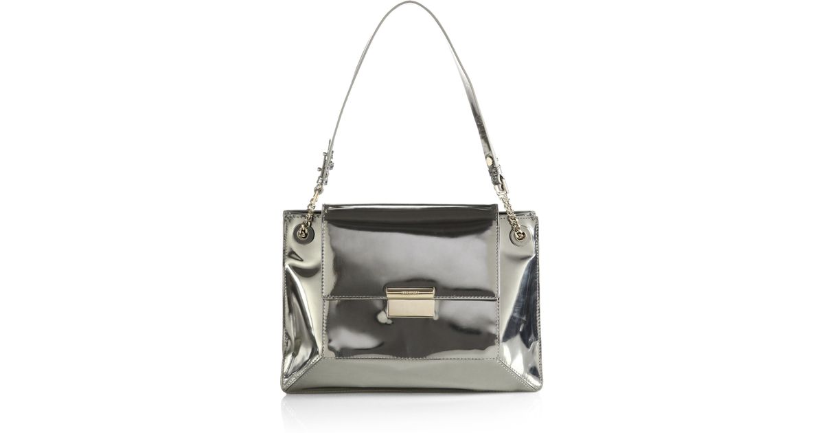 Jason Wu Christy Metallic Patent Leather Shoulder Bag